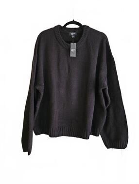 boohooMAN Black Knit Sweater Size 4XL NWT